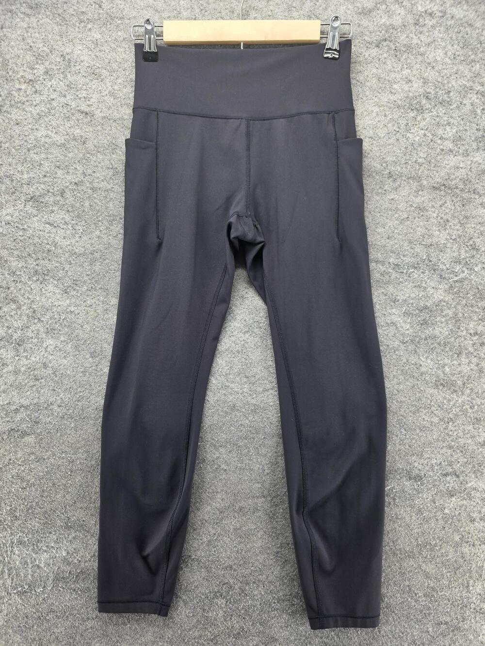 Spyder Leggings Womens S Black Ankle High Rise Pockets Elastic Waist Activewear